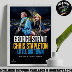 George Strait Stadium Tour 2025 In Inglewood CA At SoFi Stadium On July 19 2025 Home Decor Poster Canvas