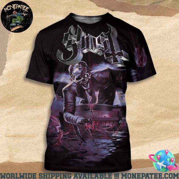 Ghost Skeletour 2025 In Berlin France At Uber Arena On May 7 All Over Print T-Shirt