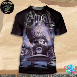 Ghost Skeletour 2025 In Sandviken Sweden At Goransson Arena On May 23 All Over Print T-Shirt