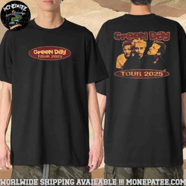 Green Day Tour 2025 South America Memeber Merchandise Two Sides Unisex T-Shirt