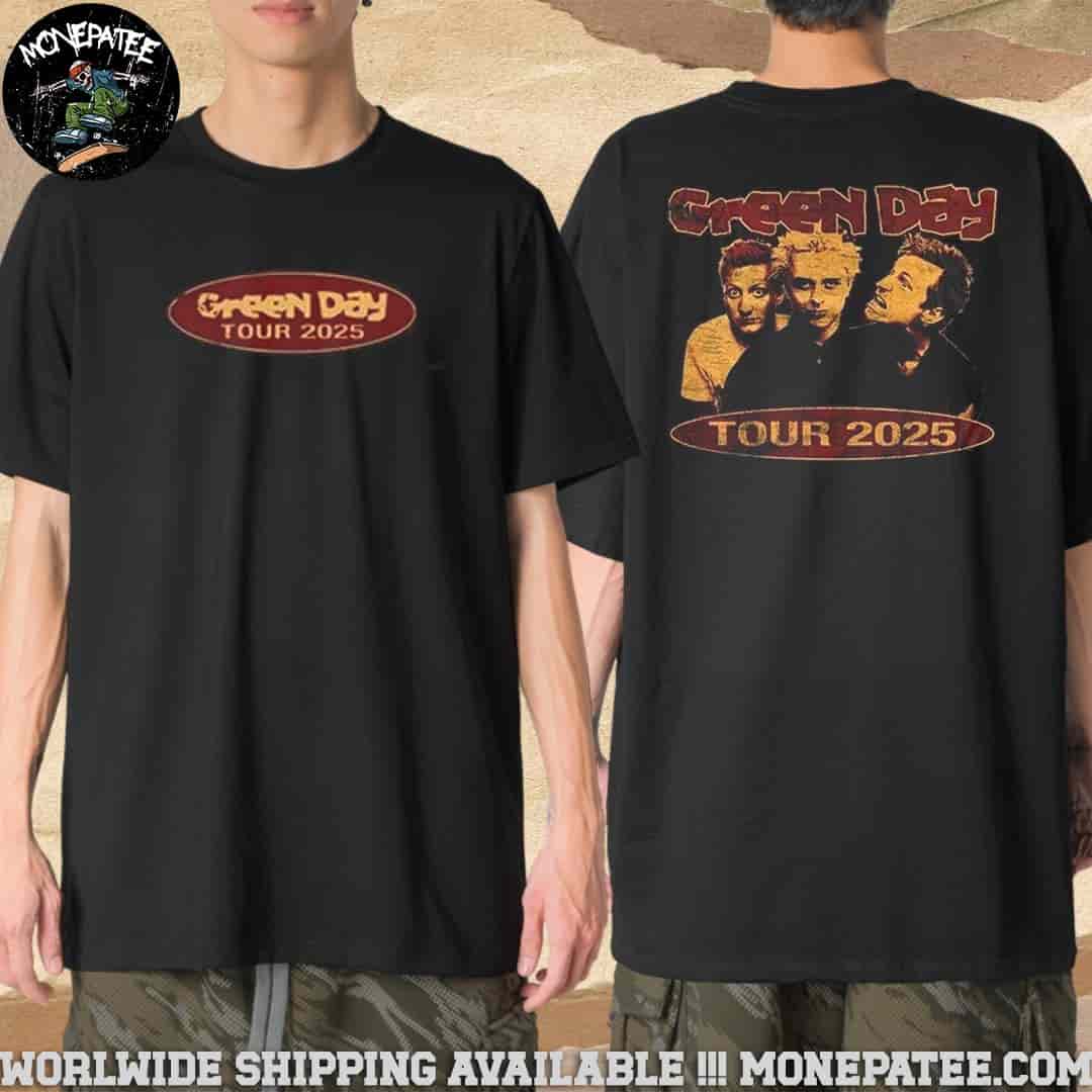 Green Day Tour 2025 South America Memeber Merchandise Two Sides Unisex T-Shirt Green Day Tour 2025 South America Memeber Merchandise Two Sides Unisex T-Shirt