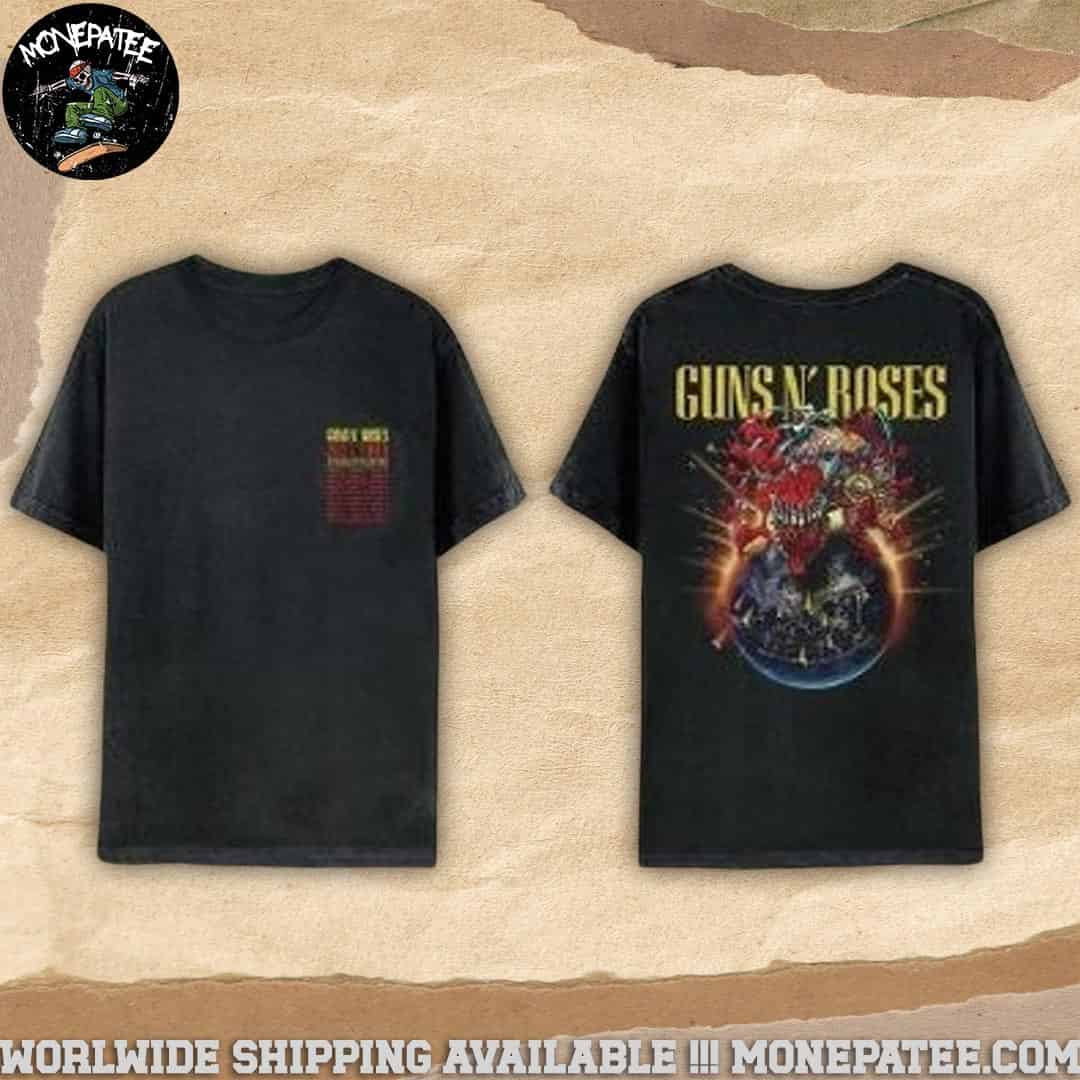 Gun N' Roses 2025 Reverse Admat Tour Dates List Merchandise Unisex T-Shirt Gun N' Roses 2025 Reverse Admat Tour Dates List Merchandise Unisex T-Shirt