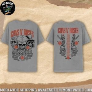 Gun N’ Roses 2025 Skulls Tour Dates List Merchandise Unisex T-Shirt