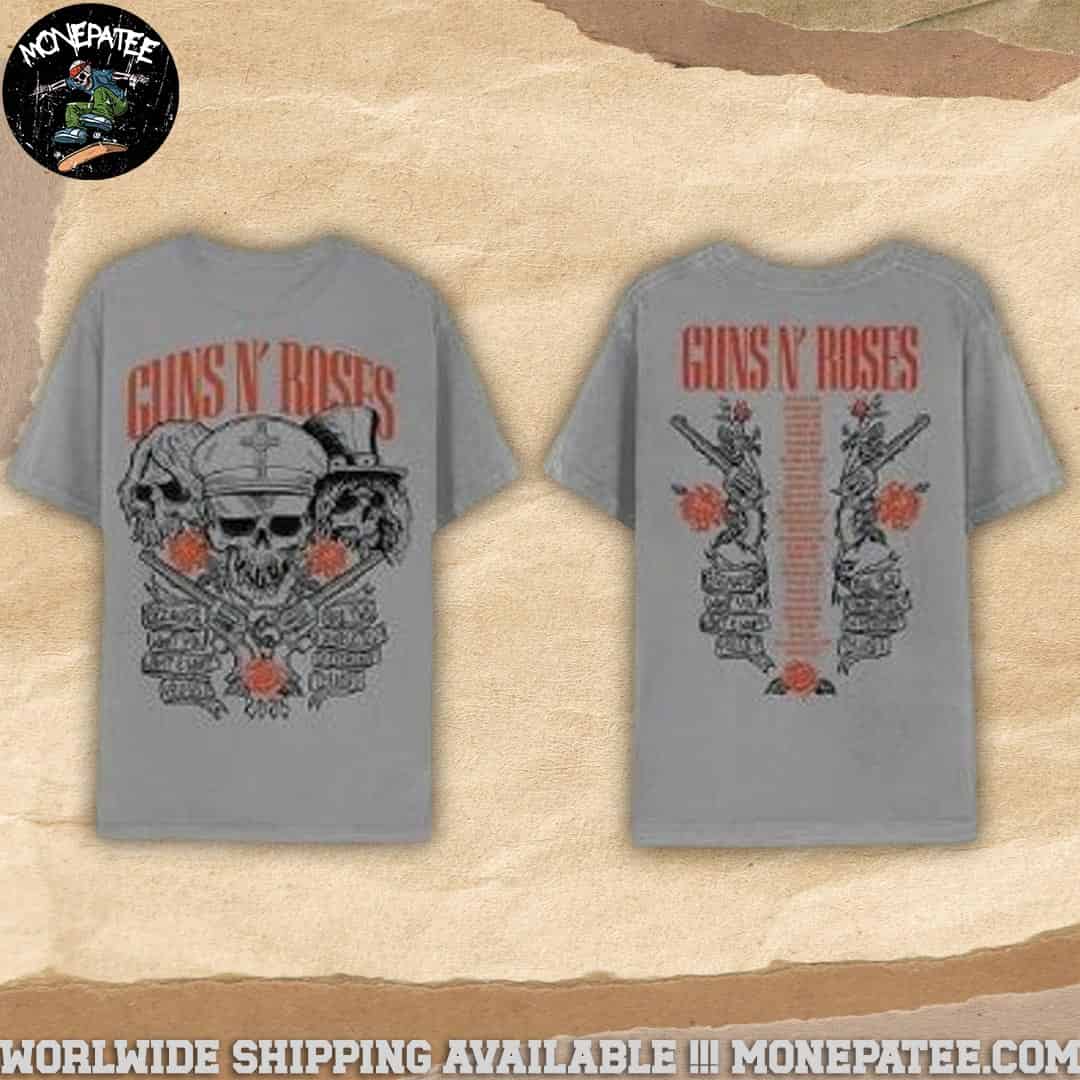 Gun N' Roses 2025 Skulls Tour Dates List Merchandise Unisex T-Shirt Gun N' Roses 2025 Skulls Tour Dates List Merchandise Unisex T-Shirt