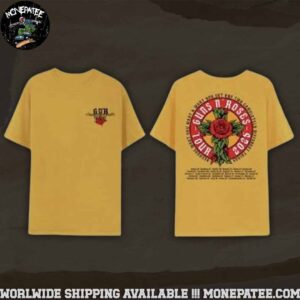Gun N’ Roses 2025 Tour Rose Cross Tour Dates Merchandise Unisex T-Shirt