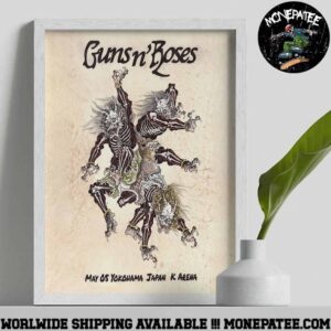 Gun N’ Roses Japan Tour 2025 On May 5 Yokohama K Arena Poster Canvas