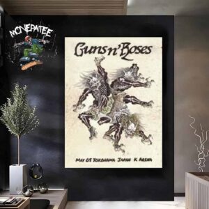 Gun N’ Roses Japan Tour 2025 On May 5 Yokohama K Arena Poster Canvas