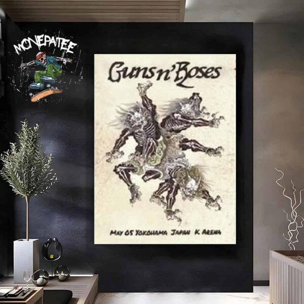 Gun N’ Roses Japan Tour 2025 On May 5 Yokohama K Arena Poster Canvas