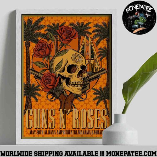 Guns N Roses Concert Tour 2025 In Manama Bahrain On May 20th At Al Dana Ampitheater Home Decor Poster Canvas
