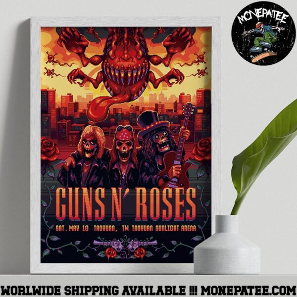 Guns N Roses Taiwan Taoyuan Sunlight Arena May 10 2025 Poster Canvas