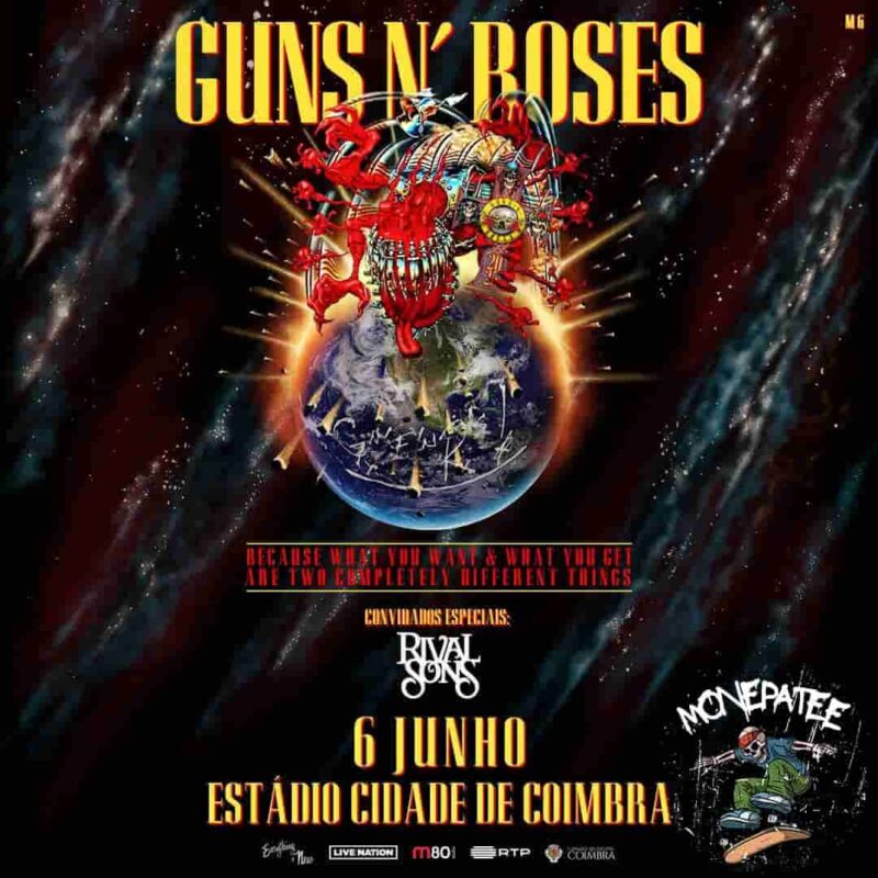 Guns N' Roses Live at Estadio Cidade de Coimbra, Coimbra – June 6, 2025 Tickets & Info