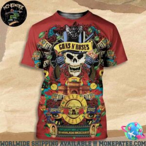 Guns N Roses Mumbai Concert Tour 2025 On May 17 At Mahalaxmi Racecourse All Over Print T-Shirt