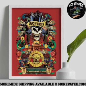 Guns N Roses Mumbai Concert Tour 2025 On May 17 At Mahalaxmi Racecourse Home Decor Poster Canvas