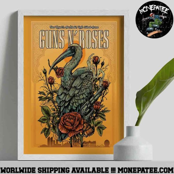 Guns N Roses Poster For Show In Abu Dhabi At Etihad Arena On May 27 2025  Decorative Poster Canvas
