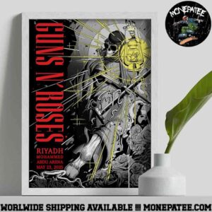 Guns N Roses Poster For Show In Riyadh Mohammed At Abdu Arena May 23 2025 Decorative Poster Canvas