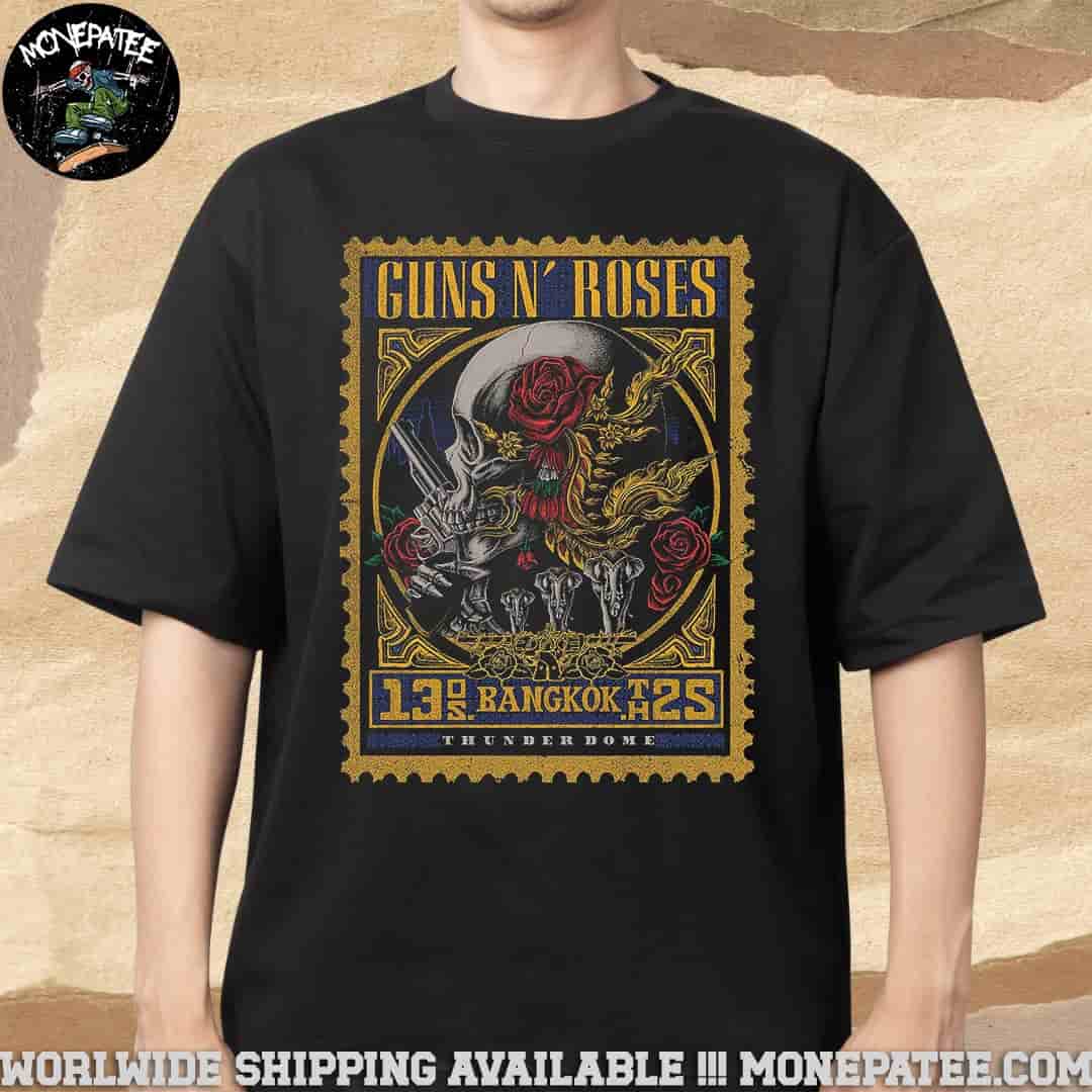 Guns N Roses Summer Tour 2025 Bangkok On May 13th Thunder Dome Muang Thong Thani Merchandise Unisex T-Shirt Guns N Roses Summer Tour 2025 Bangkok On May 13th Thunder Dome Muang Thong Thani Merchandise Unisex T-Shirt