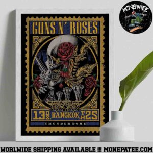 Guns N Roses Summer Tour 2025 Bangkok On May 13th Thunder Dome Muang Thong Thani Poster Canvas