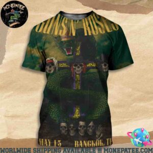 Guns N Roses World Tour Summer 2025 Bangkok TH May 13 Thunder Dome Muangthong Thani All Over Print Shirt