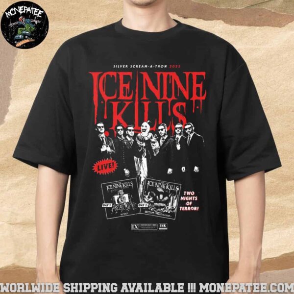Ice Nine Kills The Silver Scream-A-Thon Spring 2025 Tour Merchandise T-Shirt