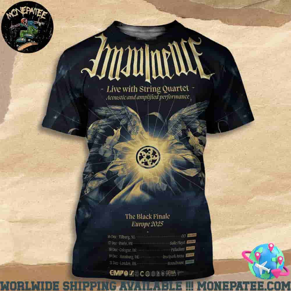 Imminence Band The Black Finale Europe 2025 Tour Dates All Over Print T-Shirt Imminence Band The Black Finale Europe 2025 Tour Dates All Over Print T-Shirt