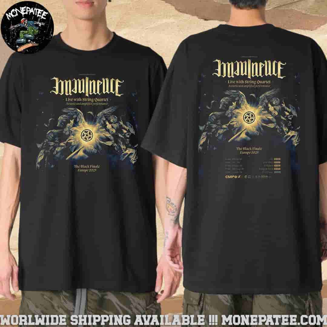 Imminence Band The Black Finale Europe 2025 Tour Dates Merchandise Unisex T-Shirt Imminence Band The Black Finale Europe 2025 Tour Dates Merchandise Unisex T-Shirt