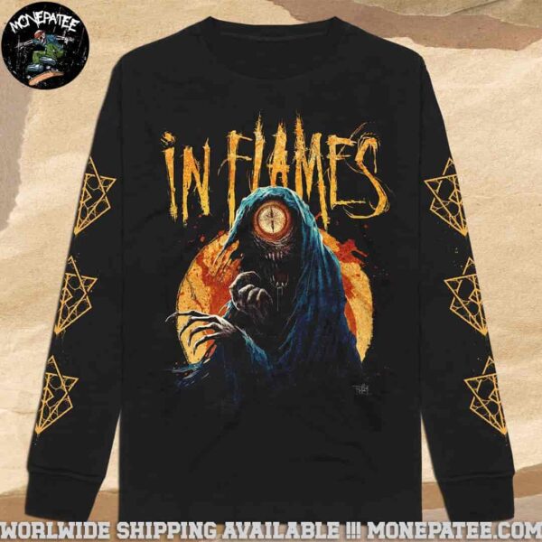 In Flames Cyclops Compass Merchandise 2025 Long Sleeve T-Shirt