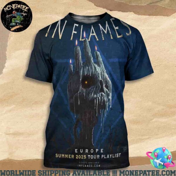 In Flames Europe Summer Tour 2025 with Machine Head In The Spring All Over Print Shirt