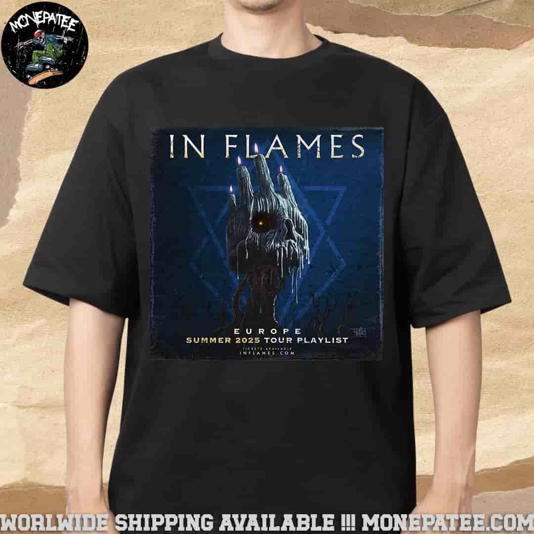 In Flames Europe Summer Tour 2025 with Machine Head In The Spring Merchandise Unisex T-Shirt In Flames Europe Summer Tour 2025 with Machine Head In The Spring Merchandise Unisex T-Shirt