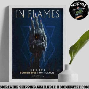 In Flames Europe Summer Tour 2025 with Machine Head In The Spring Poster Canvas