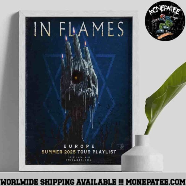 In Flames Europe Summer Tour 2025 with Machine Head In The Spring Poster Canvas
