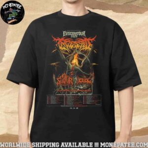Ingested Band Evisceratour 2025 With Ov Sulfur And Cell And More Tour Dates Merchandise Unisex T-Shirt