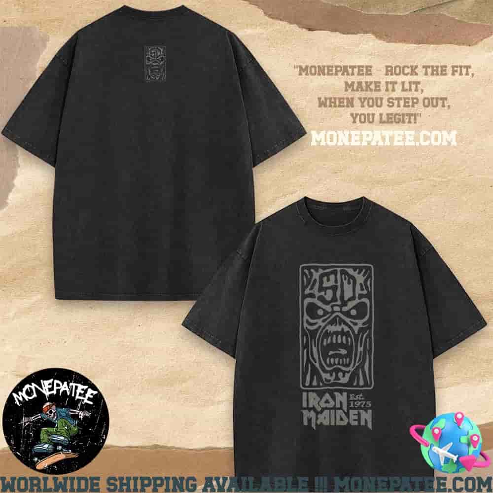 Iron Maiden 50th Anniversary Collection Est 1975 Im50 Eddie Washed T-Shirt Iron Maiden 50th Anniversary Collection Est 1975 Im50 Eddie Washed T-Shirt