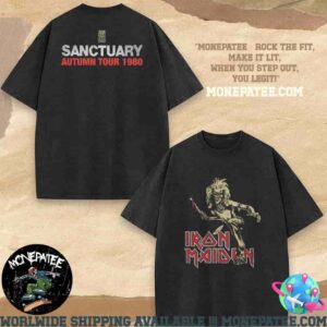 Iron Maiden 50th Anniversary Collection Sanctuary Eddie 1980 Tour Washed T-Shirt