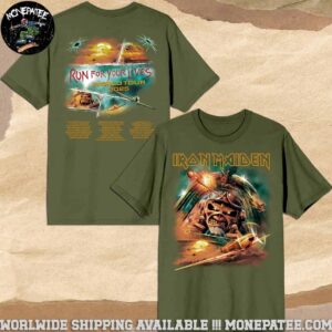 Iron Maiden Run For Your Lives 2025 Tour Eddie Aces High Powerslave Merchandise T-Shirt
