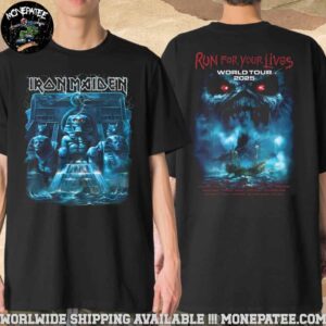 Iron Maiden Run For Your Lives 2025 Tour Rime of the Ancient Mariner Merchandise T-Shirt