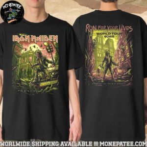 Iron Maiden Run For Your Lives 2025 Wrathchild Murders In The Rue Morgue Tour Merchandise T-Shirt