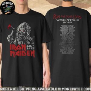 Iron Maiden Run For Your Lives Tour 2025 Eddie Locations Merchandise Unisex T-Shirt