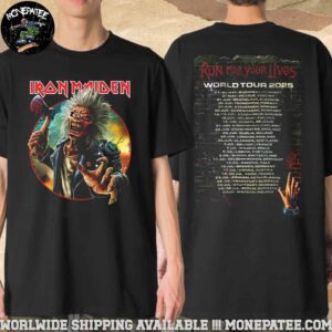 Iron Maiden Run For Your Lives World Tour 2025-26 Merchandise Dates List Unisex T-Shirt