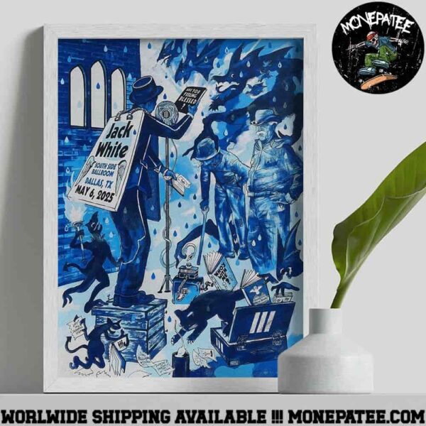 Jack White Dallas TX At South Side Ballroom On May 6 2025 Poster