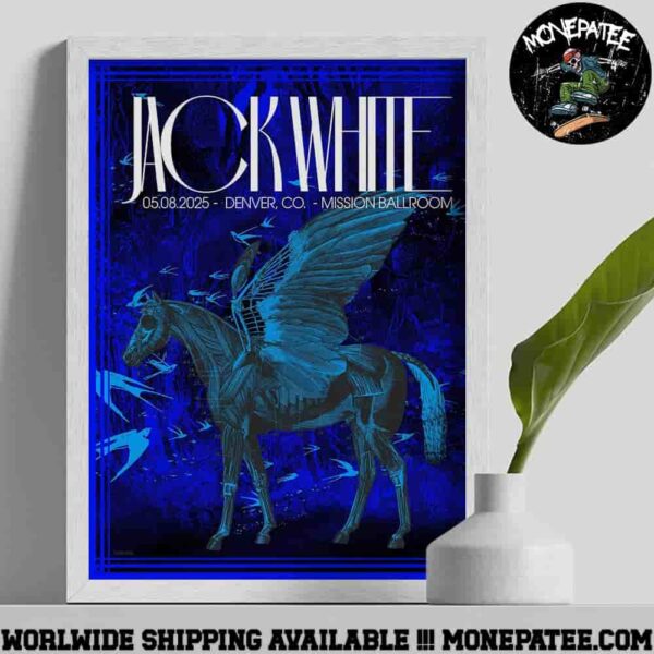 Jack White Denver CO At Mission Ballroom On May 8 2025 Home Decor Poster Canvas