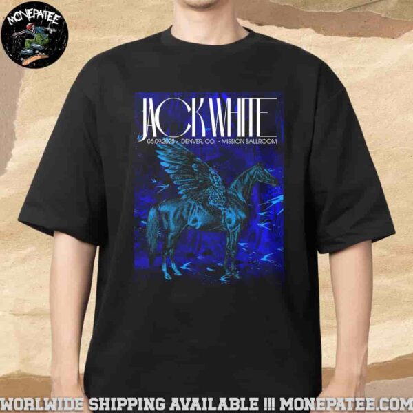 Jack White Denver CO Mission Ballroom May 9 2025 T-Shirt