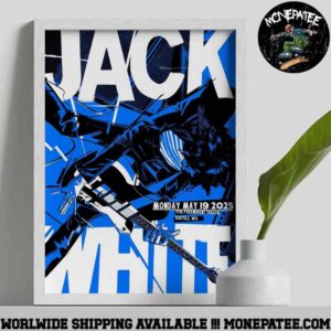 Jack White Merch Poster For Show In Seattle WA At The Paramount Theatre On May 19 2025 Home Decor Poster Canvas