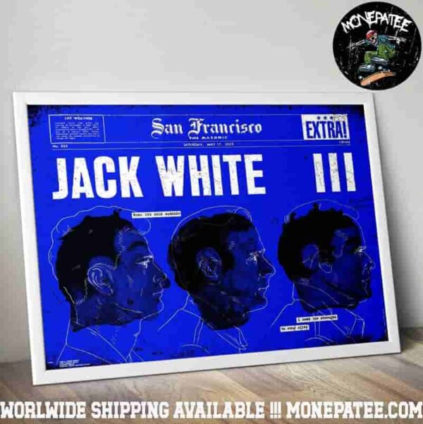 Jack White No Name Tour At The The Masonic In San Francisco CA For May 17 2025 At Live Nation Home Decor Poster Canvas