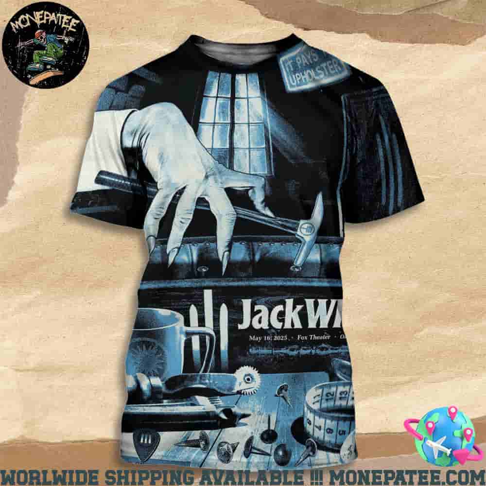 Jack White Oakaland CA At Fox Theater On May 16 2025 All Over Print T-Shirt Jack White Oakaland CA At Fox Theater On May 16 2025 All Over Print T-Shirt