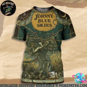 Johnny Blue Skies Poster For Columbia MD At Merrieweather Post Pavillion On May 24 2025 All Over Print T-Shirt