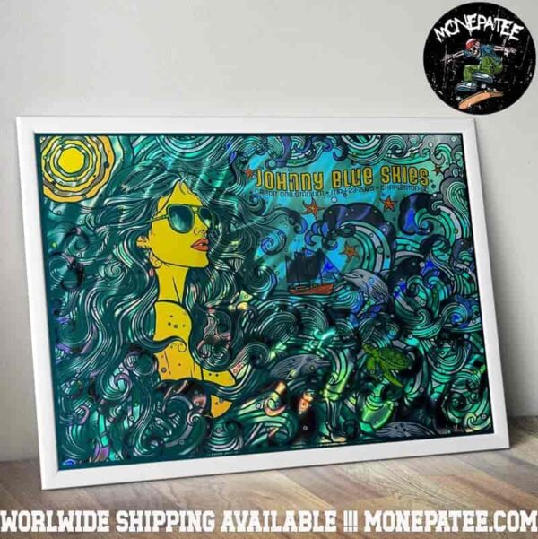 Johnny Blue Skies Poster For Show In Charleston On May 23 2025 At Credit One Stadium  Decorative Poster Canvas