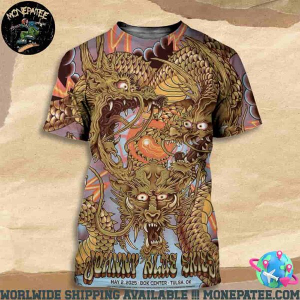 Johnny Blue Skies Tulsa OK On May 2 2025 At Bok Center All Over Print T-Shirt