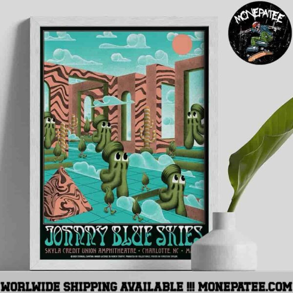 Jonny Blue Skies In Charlotte NC On May 13 At Skyala Credit Union Amphithetre 2025 Poster Canvas