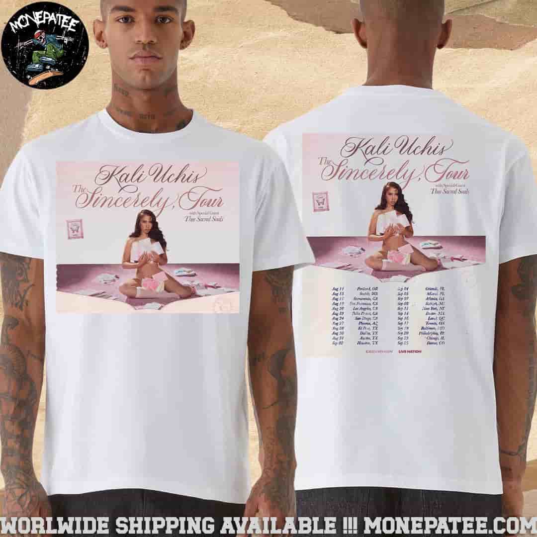 Kali Uchis The Sincerely Tour Dates 2025 Merchandise Unisex t-Shirt Kali Uchis The Sincerely Tour Dates 2025 Merchandise Unisex t-Shirt