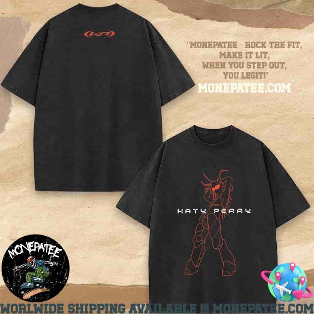 Katy Perry Outline Merchandise The Life Time Tour 2025 T-Shirt Katy Perry Outline Merchandise The Life Time Tour 2025 T-Shirt